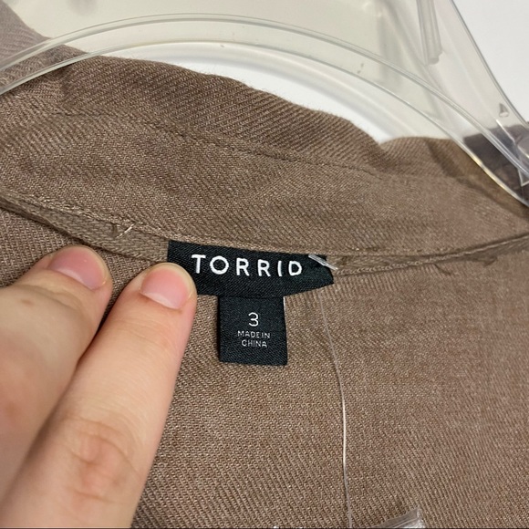 Torrid Taylor Denim Daisy Embroidered Button Down - Picture 6 of 11